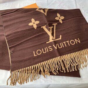 Louis Vuitton Reversible Fringe Scarf